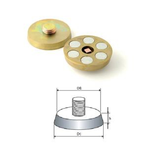 Plaque d'acier magnétique pour système de levage à douille filetée